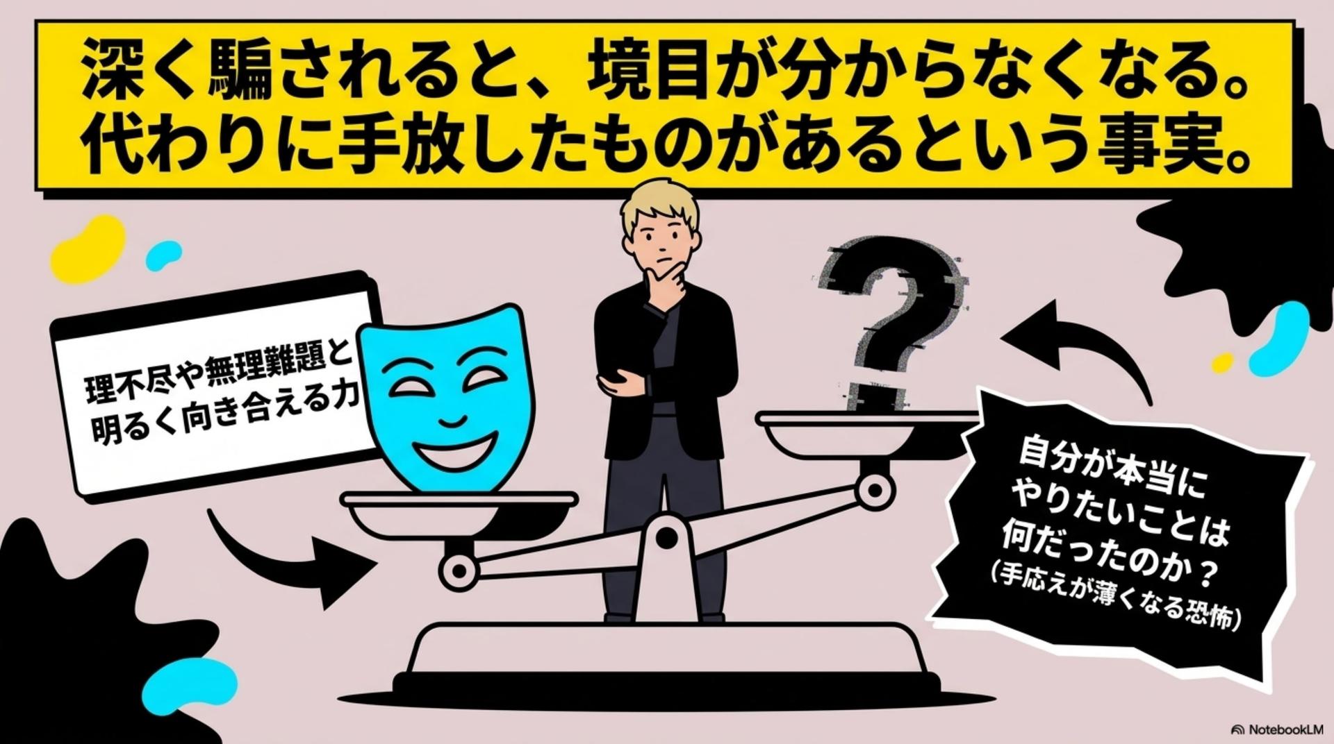 ⑦ 深く騙されると、境目が分からなくなる