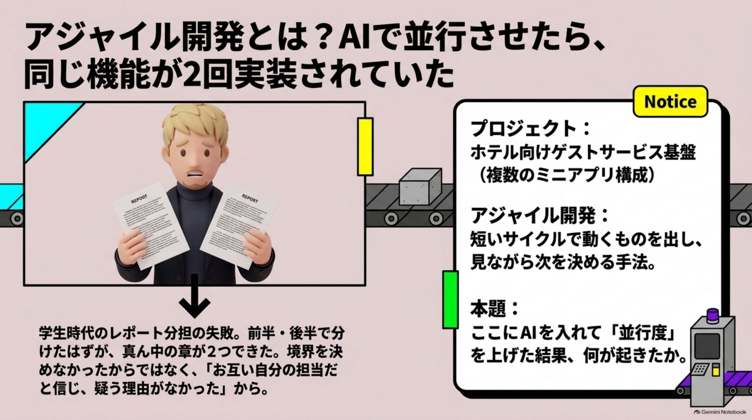 アジャイル開発とは?AIで並行させたら、同じ機能が2回実装されていた