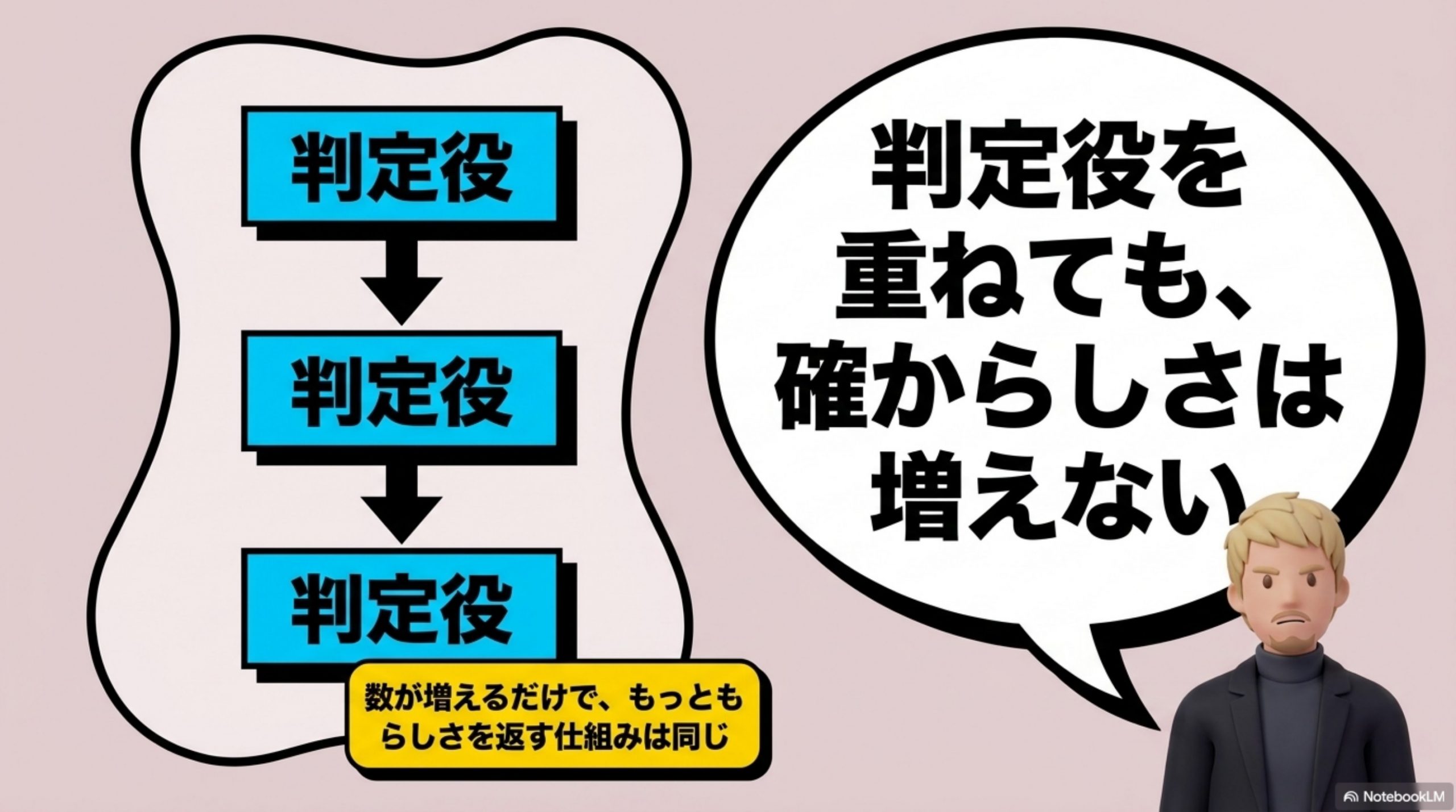 そして、判定の入力が出力だと気づく