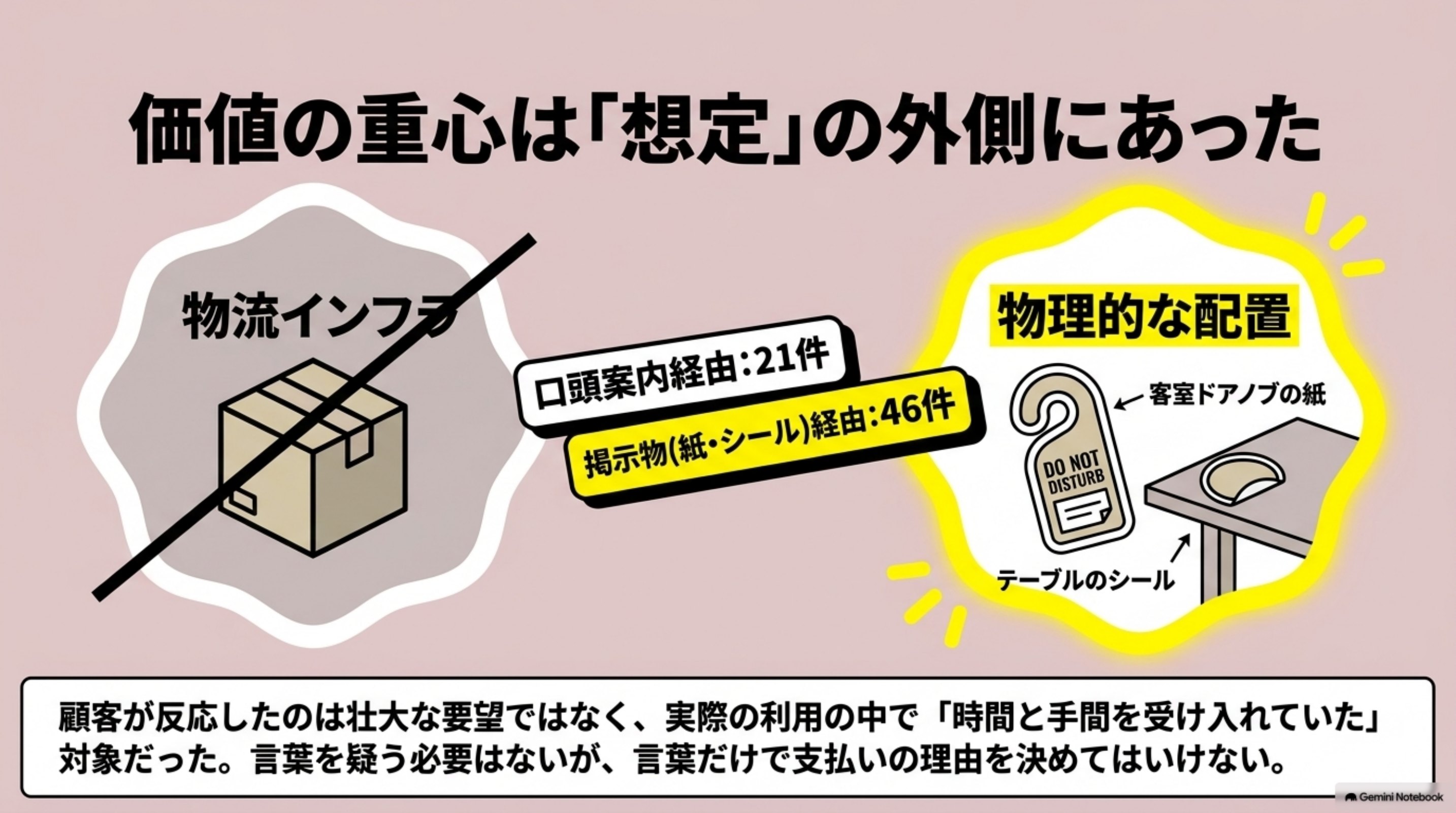 「③ どう気づいたか」を図解したスライド｜気づきは、聞き取り調査の回答から出たものではありません
