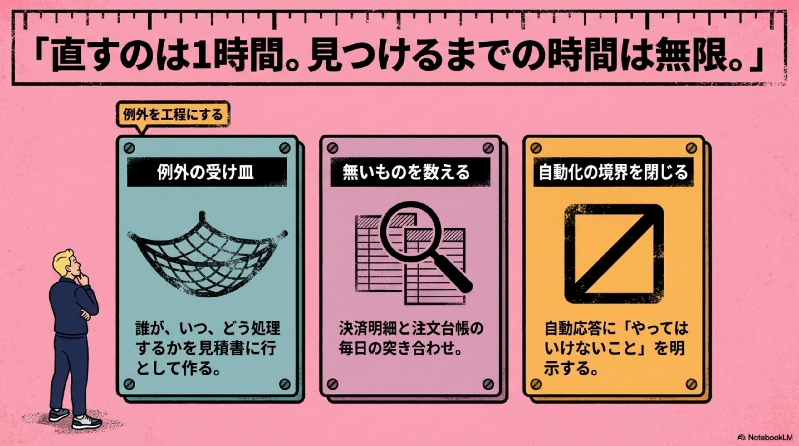 直してみる — 例外を、工程として設計に入れる
