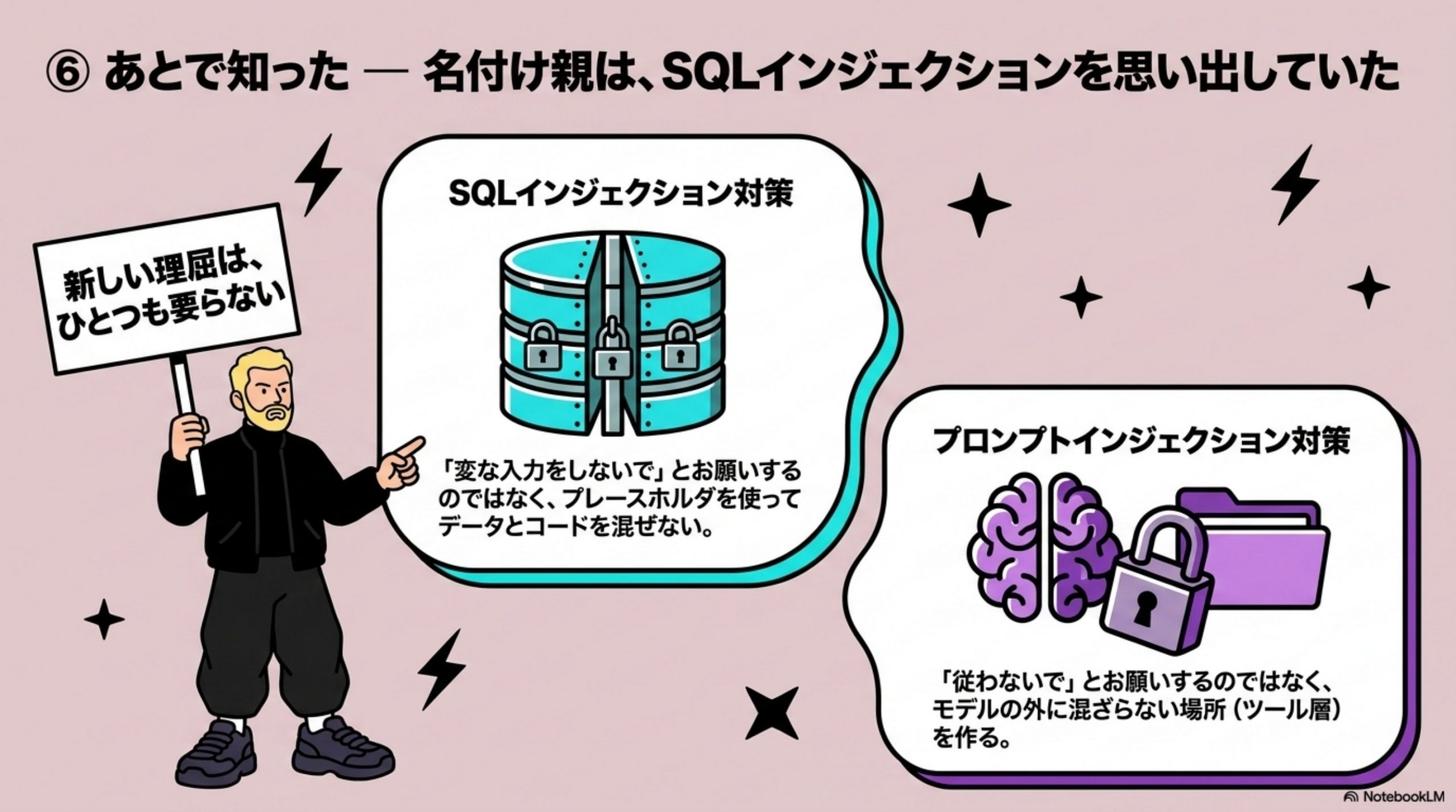 あとで知った — 名付け親は、SQLインジェクションを思い出していた